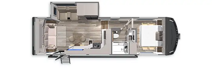 Short Z 2670 Fifth Wheel Floorplan under 30 Feet