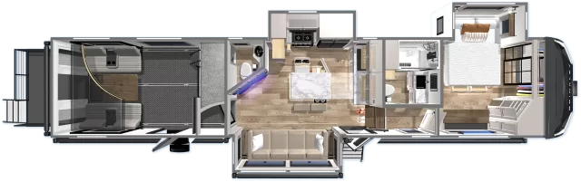 G4000 Toy Hauler Floorplan 2024